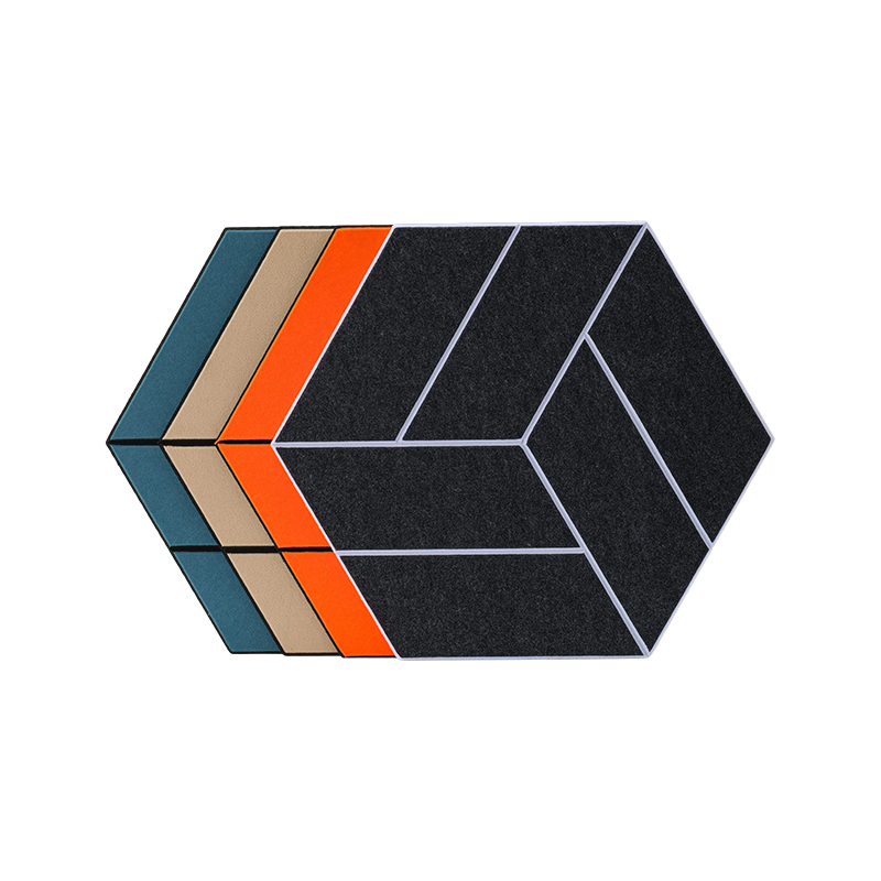 Aanpasbaar gegroefd geluidsabsorberend paneel van polyestervezel