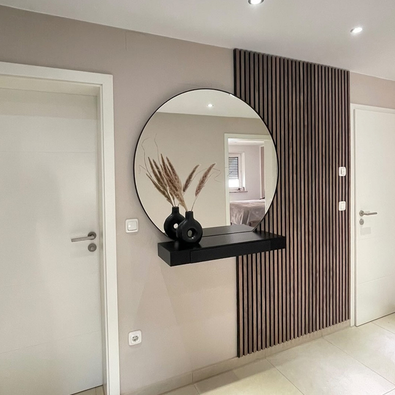 Diverse materialen Houten strips Kantoordecoratie Wandpanelen Roosters Geluidsabsorberende panelen Grafisch ontwerp Projectoplossing