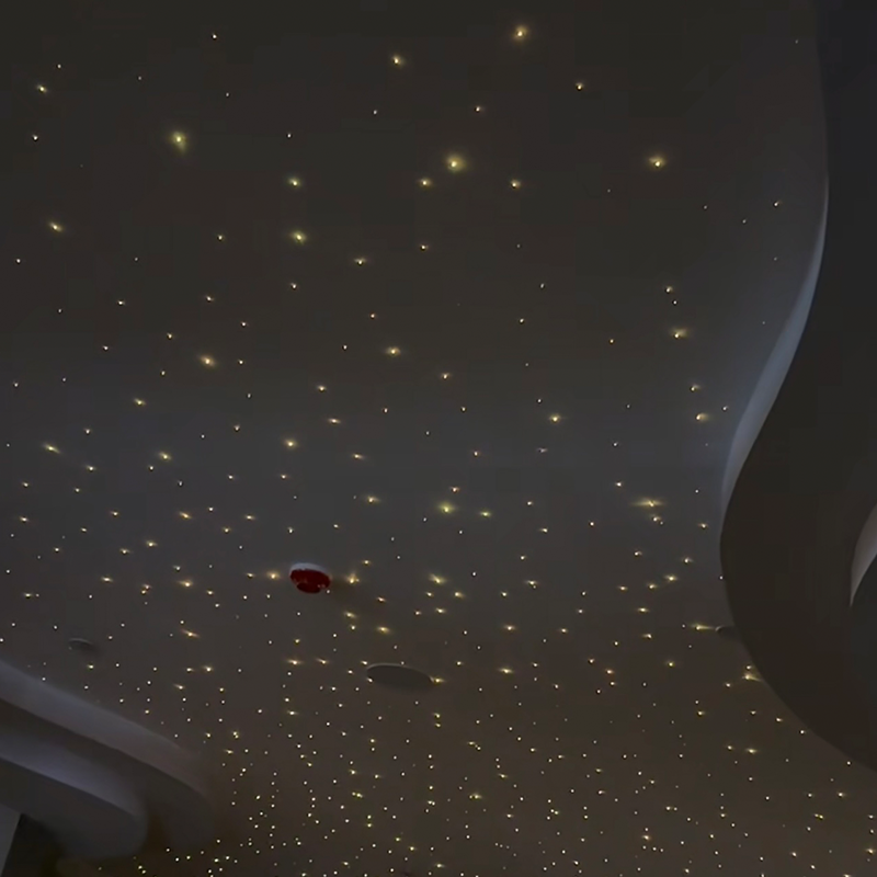 Moderne stijl glasvezel RGB licht ster plafondpanelen 7 kleurengips voor woonkamer