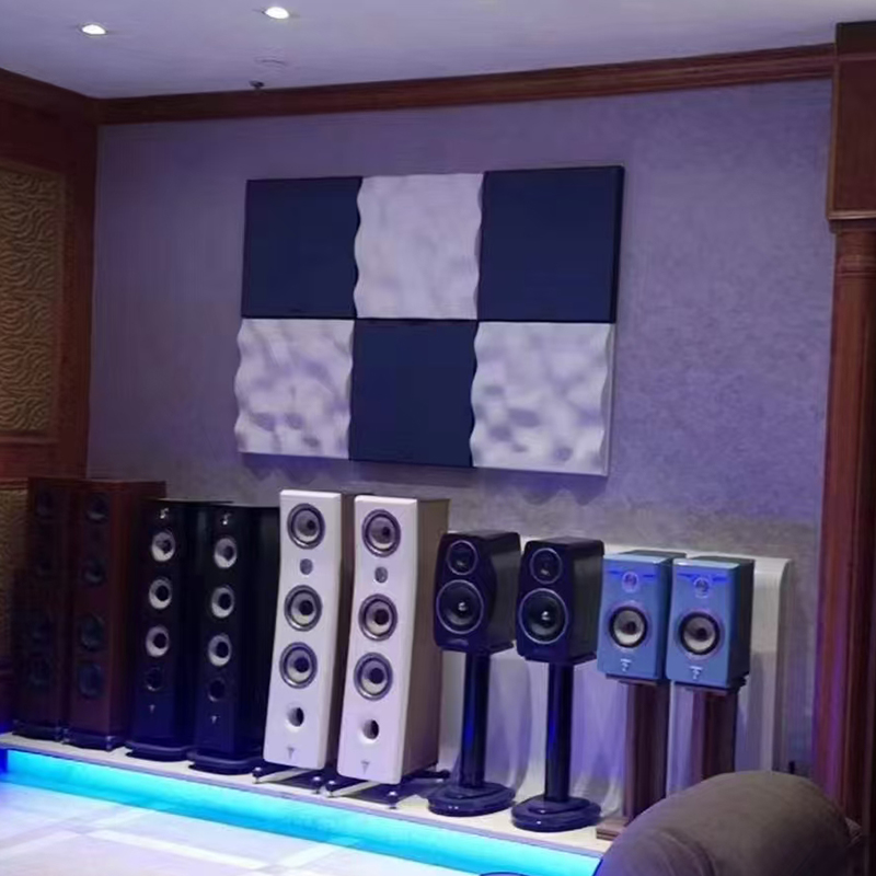 Modern 3D kleurrijk akoestisch geluidsverspreiderpaneel Decoratief plafondwandontwerp voor haltoepassing Grafisch ontwerp beschikbaar