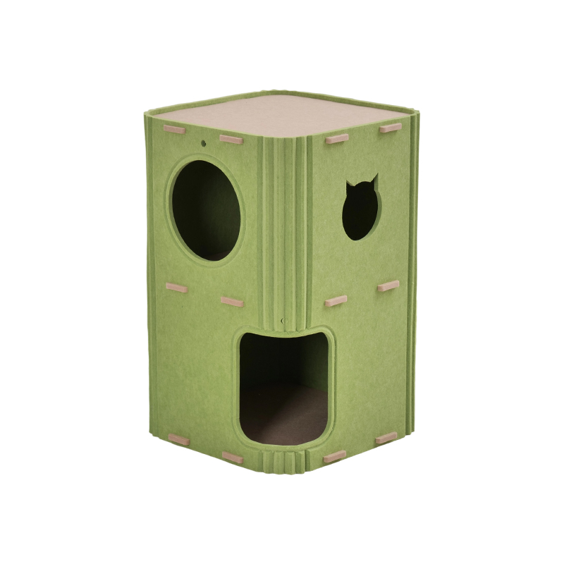 Milieuvriendelijk kattenbed met akoestisch paneel, modern ontwerp met geluidsabsorberende, geluidsreducerende eigenschappen, eenvoudige installatie, krasvriendelijk oppervlak voor katten, niet-vervuilende materialen, gezellig huisdierverblijf, ideaal voor geluidsgevoelige katten, duurzame kattenopvang